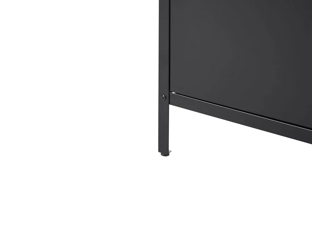 2 Piece Outdoor Kitchen Island and Cabinet Set with Sink Black VILAMA
