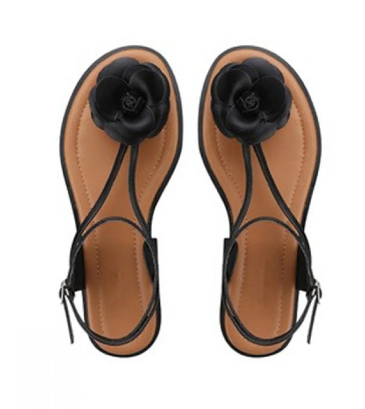 2022 New Summer Roma Sandali Flower Cross Strap Clip Toe Infradito Scarpe piatte Moda Casual Outdoor Beach Sandalias De