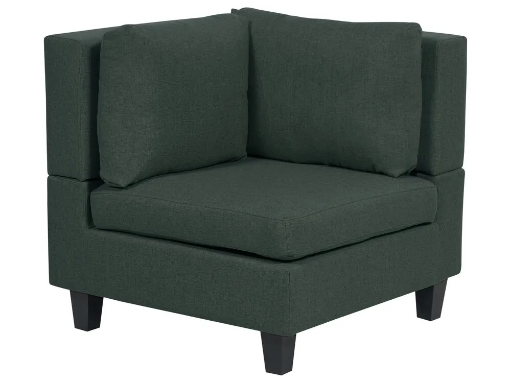 5-Seater Modular Fabric Sofa Dark Green UNSTAD