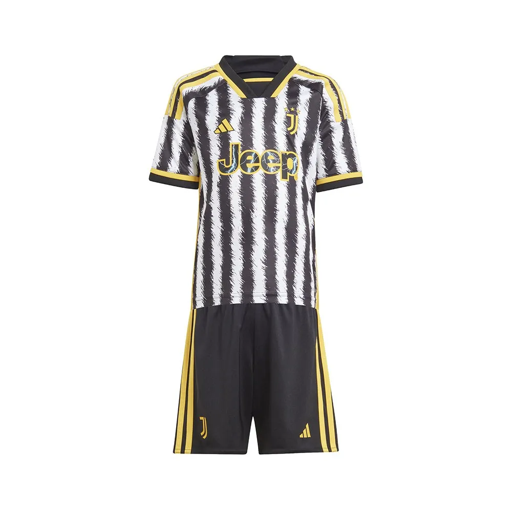 ADIDAS Completo Calcio Neonato Minikit Juve Home 23/24 Nero Bianco