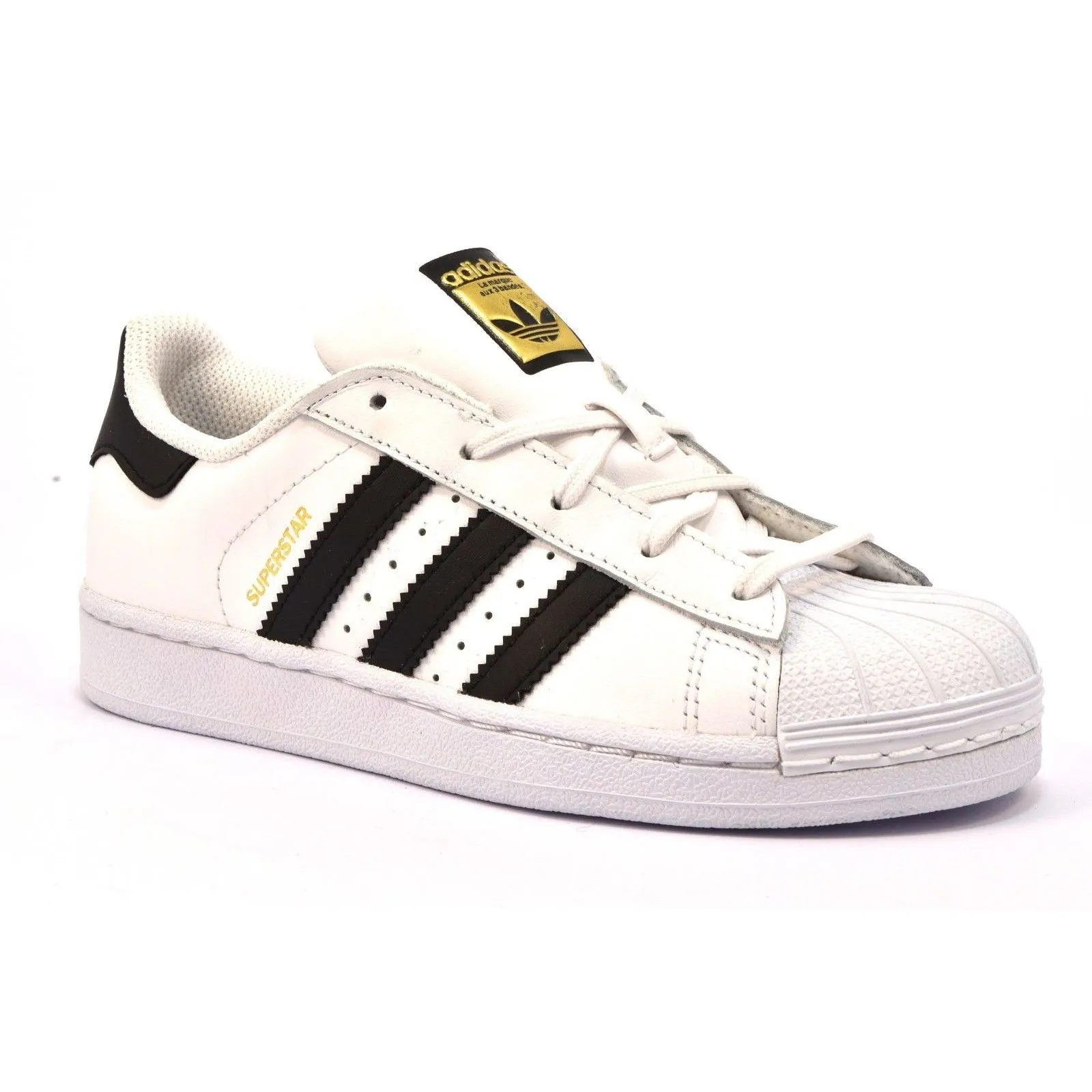 Adidas  Superstar bianca con strisce nere 