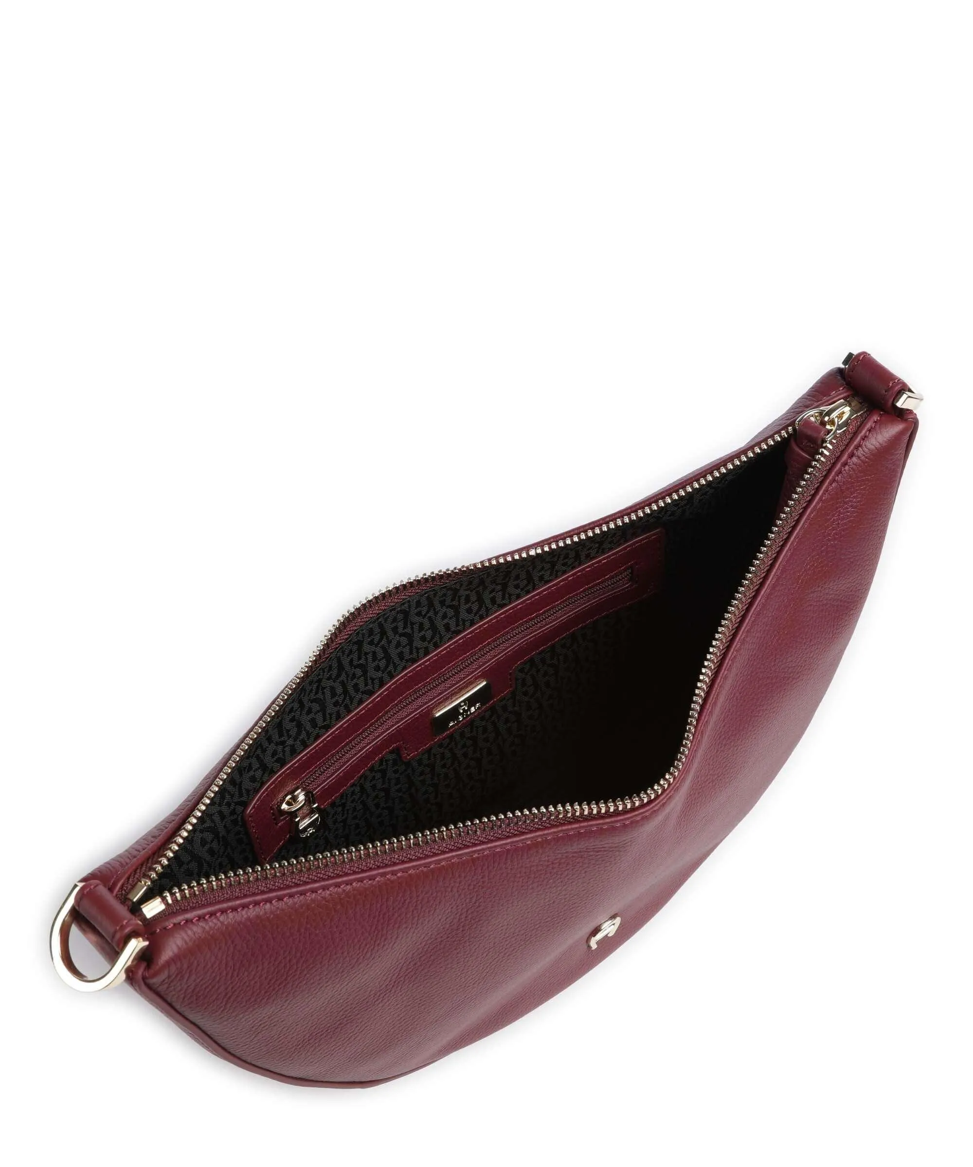  Aigner Zita S Borsa a tracolla pelle di vacchetta grana vino  