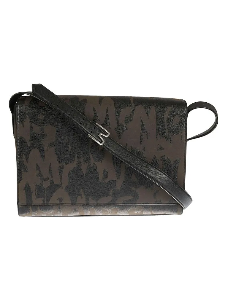 ALEXANDER McQUEENMessenger bag Black/beige