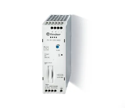 Alimentatore switching Finder 781B12302403, 110W, ingresso 120 → 240V ca, uscita 24V cc, 5A 78 Series