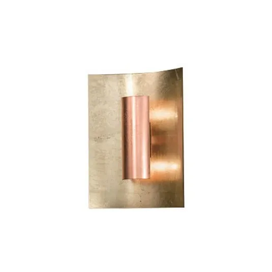 Applique Aura Gold con paralume in rame, altezza 100 cm