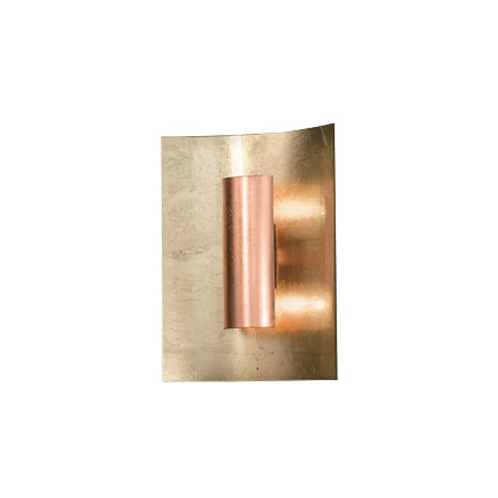 Applique Aura Gold con paralume in rame, altezza 100 cm