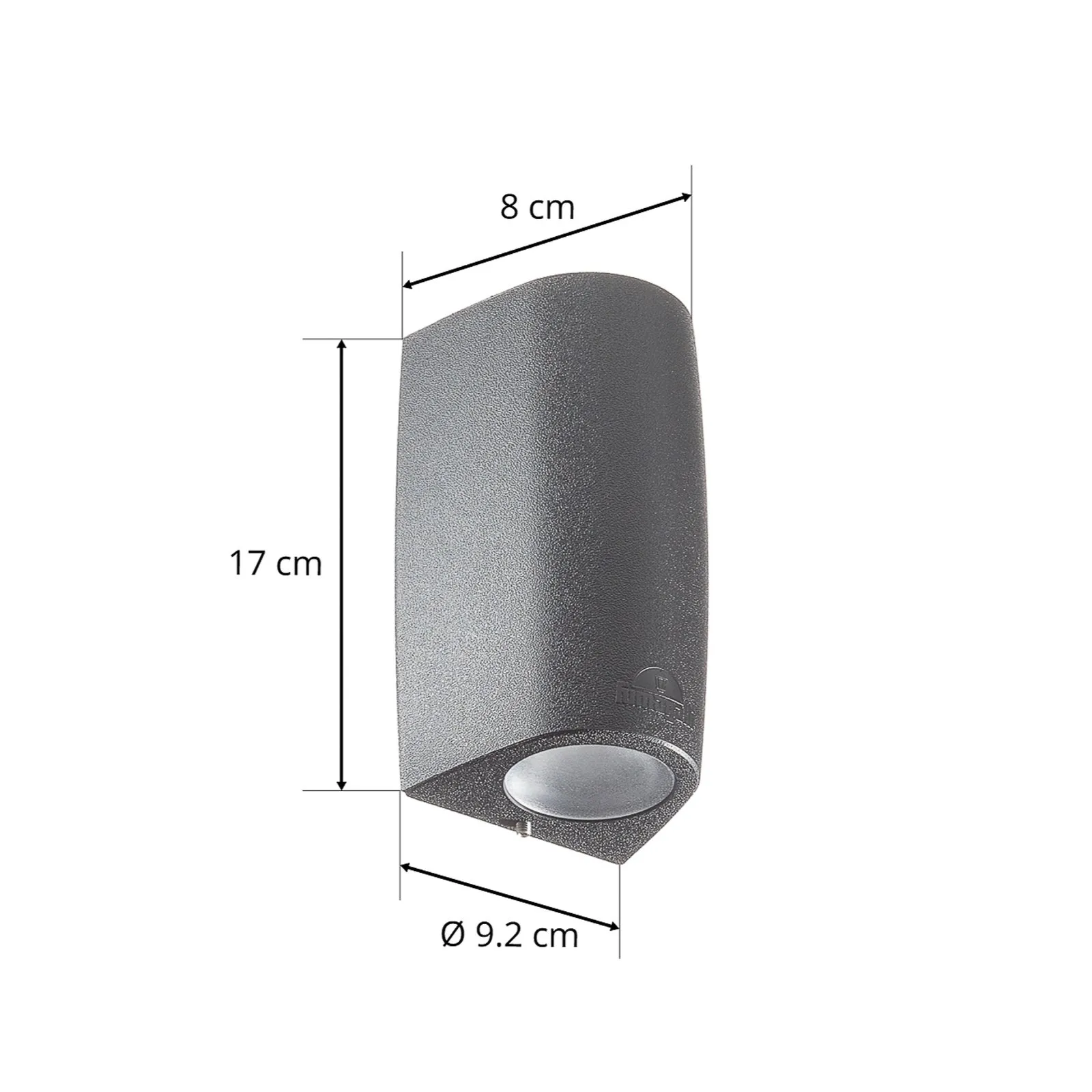 Applique da esterno Marta 90 nero/smerigliato GU10 CCT up/down