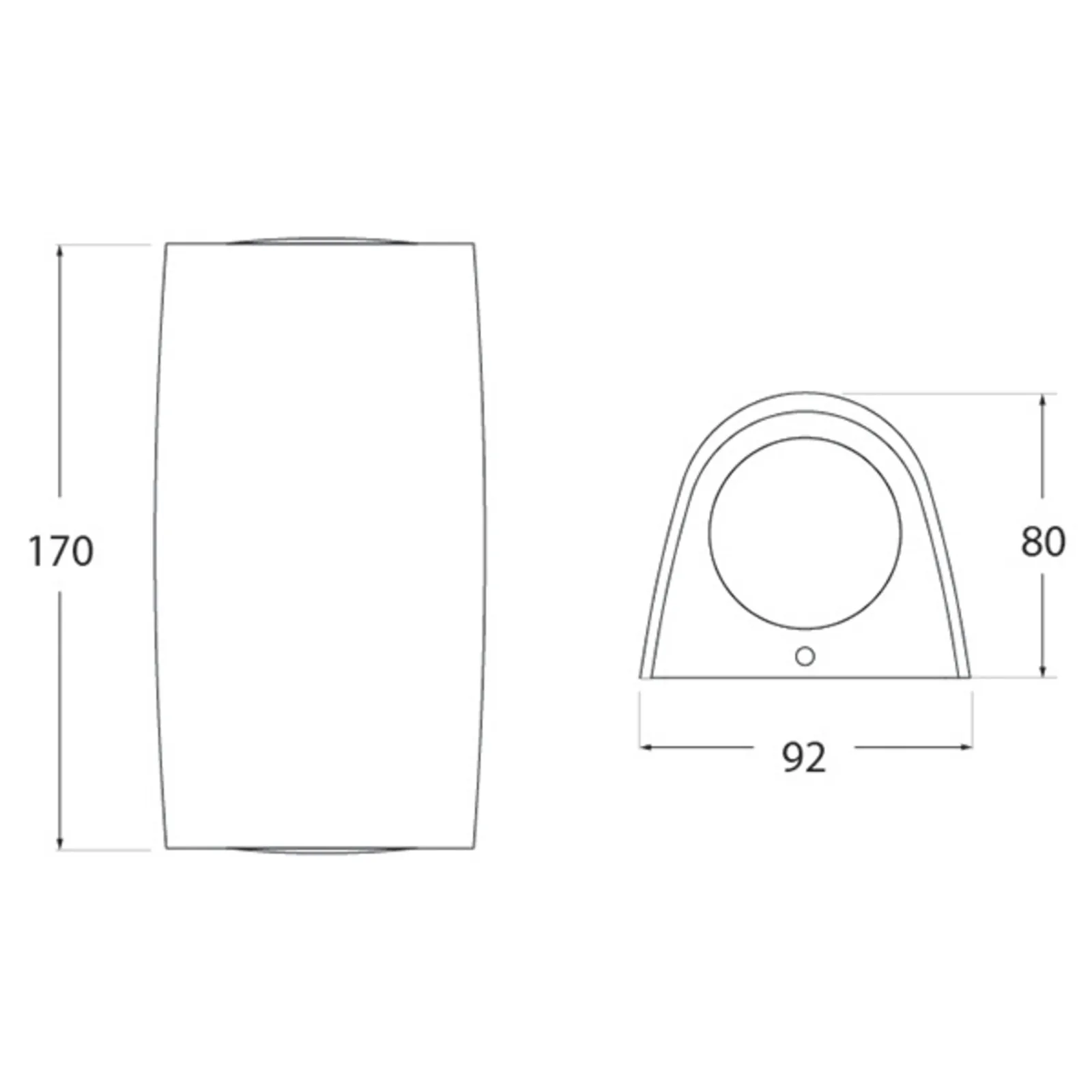 Applique da esterno Marta 90 nero/smerigliato GU10 CCT up/down