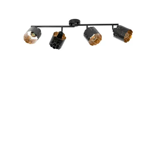 Aralena 4 Plafoniera Nero/Oro - Lindby | Acquista online