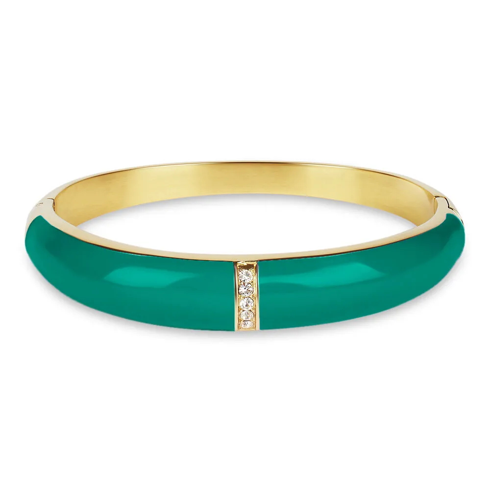 Bangle Lady Sweet Acciaio Dorato Cristallo Bianco 1693033