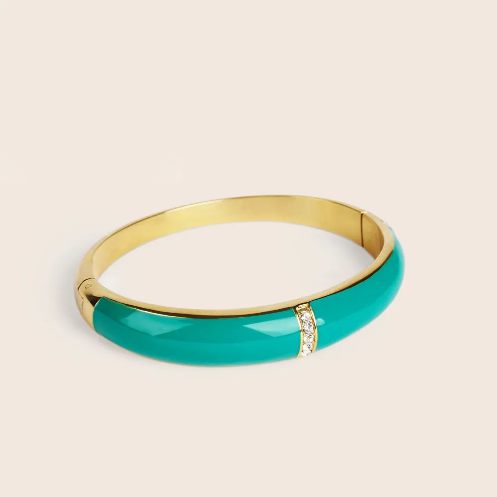 Bangle Lady Sweet Acciaio Dorato Cristallo Bianco 1693033