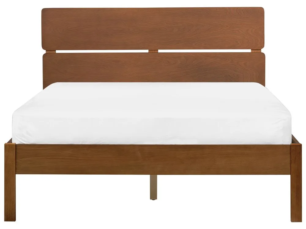Bed Wood BOISSET 140 x 200 cm (EU Double) Dark Brown
