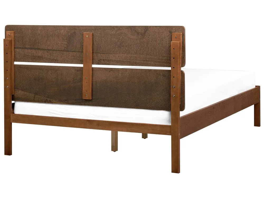 Bed Wood BOISSET 140 x 200 cm (EU Double) Dark Brown
