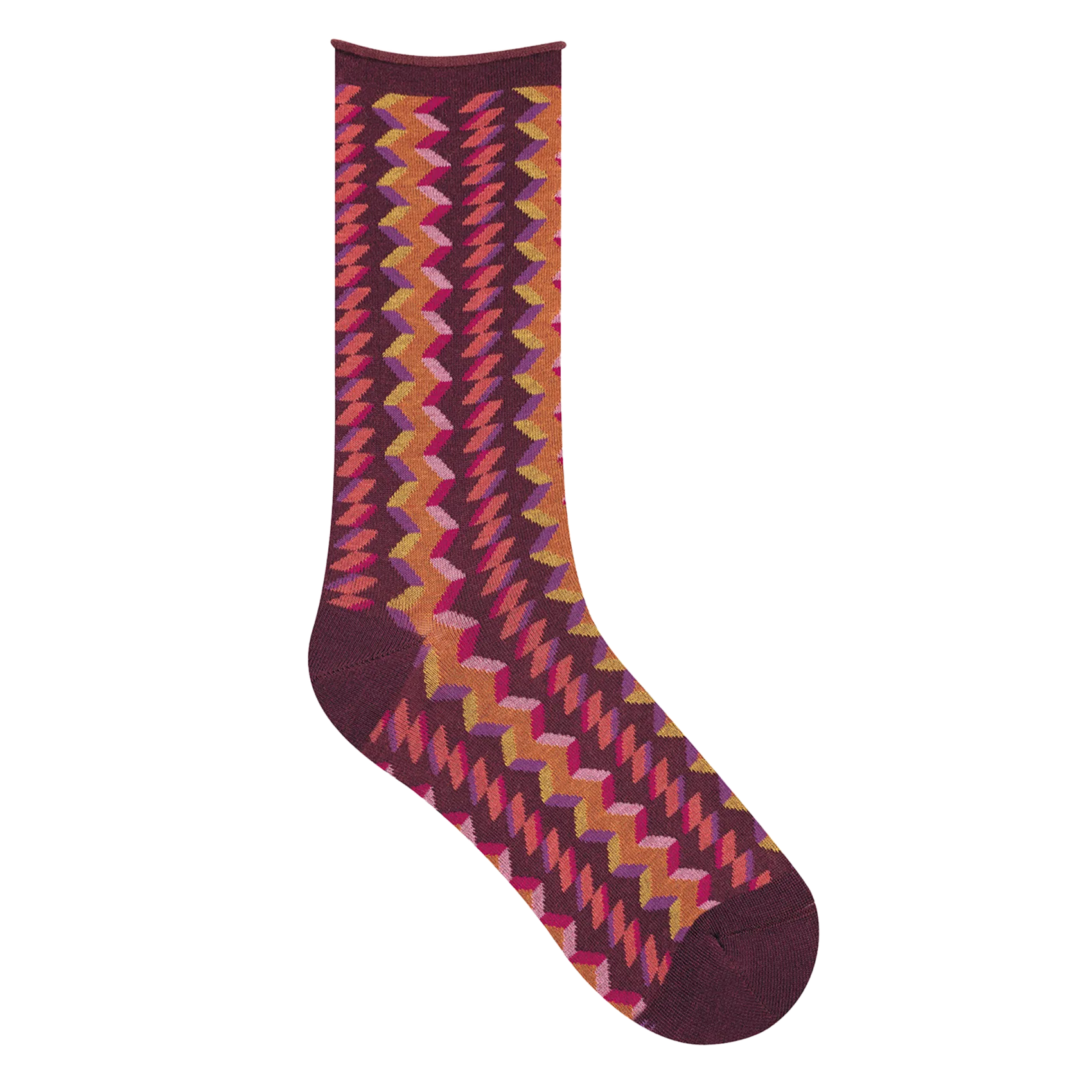  BLEUFORET   ZIGZAG - Calze stampate in misto cotone | Viola