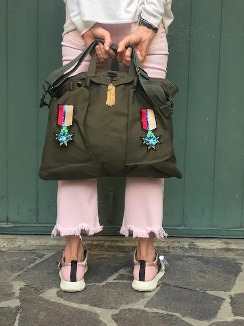 Borsa stile militare verde BV2P