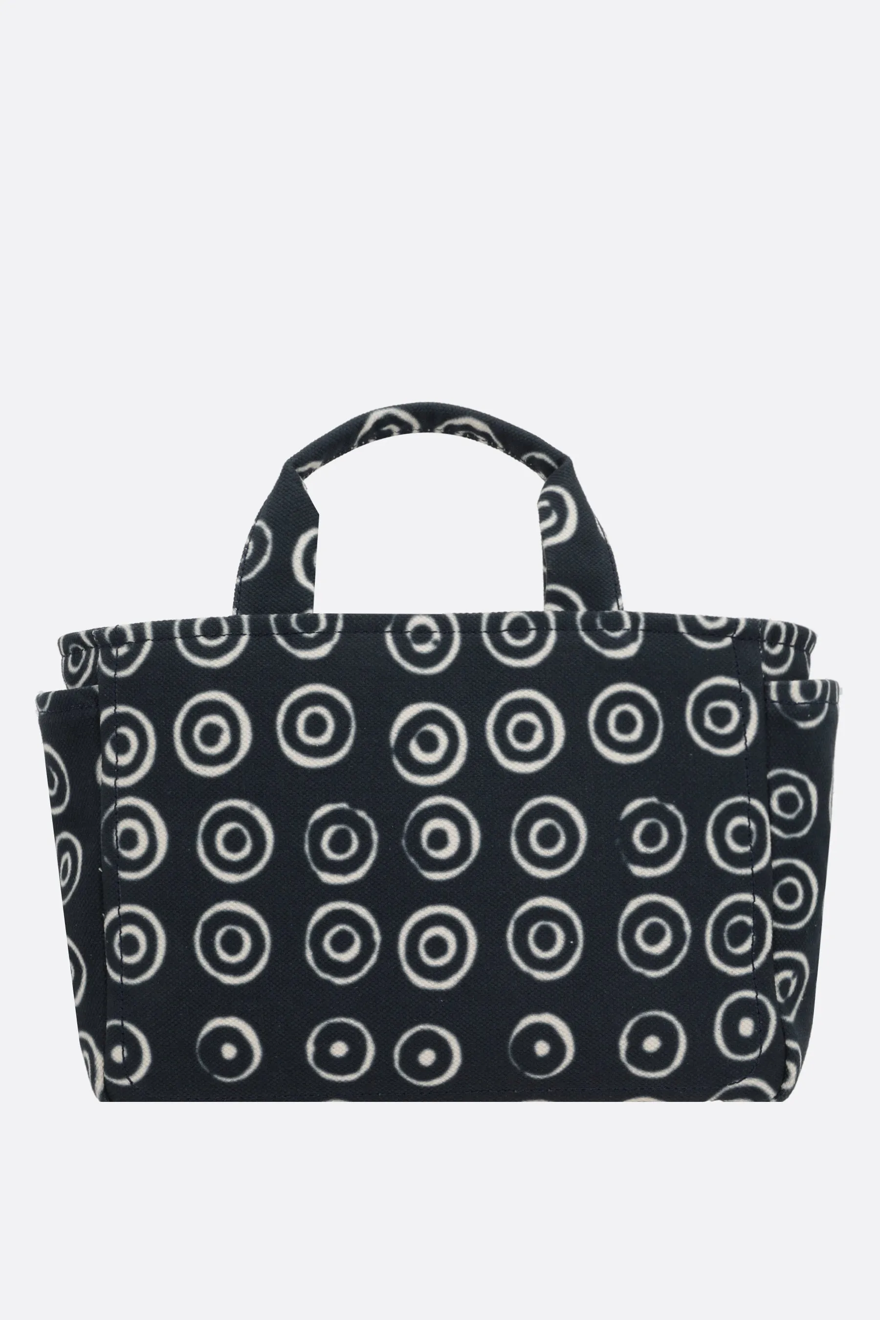  borsa tote in canvas stampa cerchi  