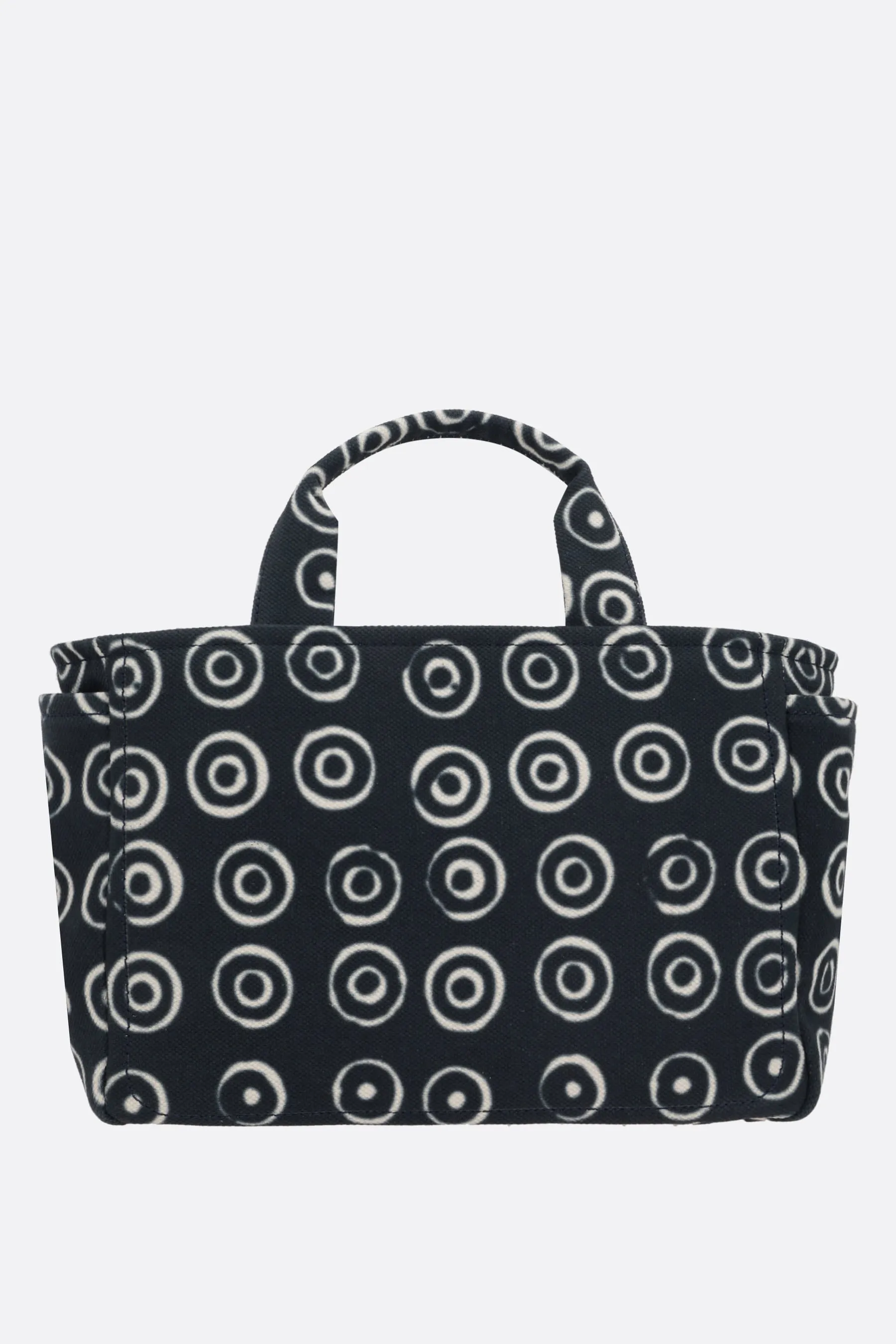  borsa tote in canvas stampa cerchi  
