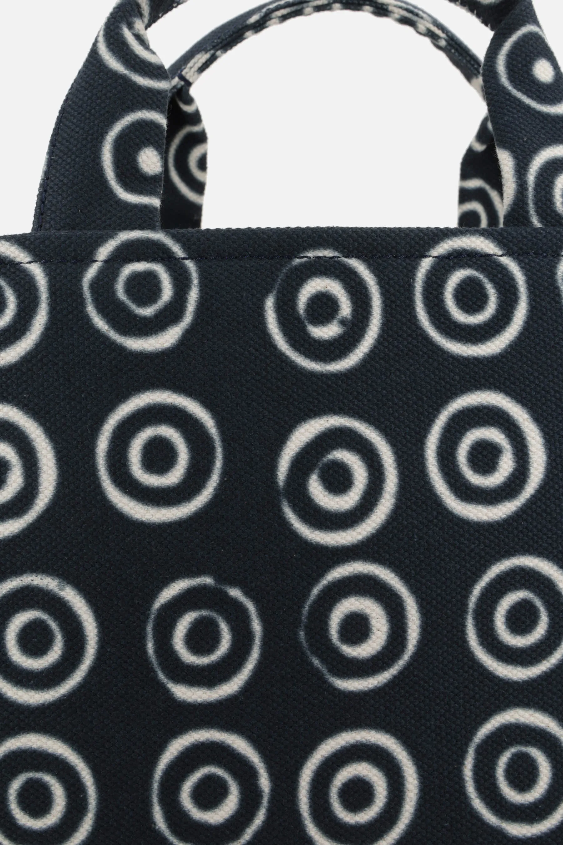  borsa tote in canvas stampa cerchi  