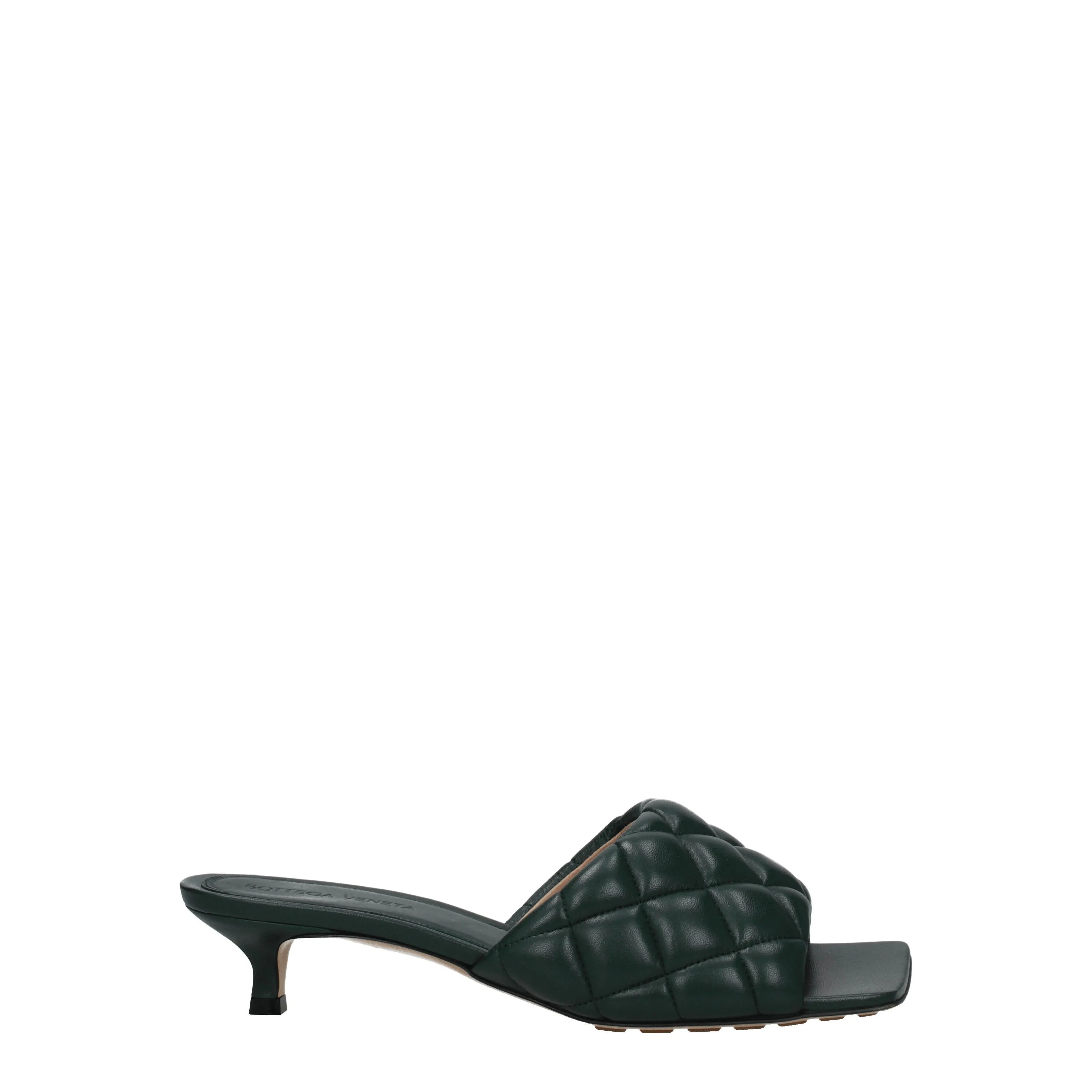 Bottega Veneta Ciabatte e Zoccoli Donna Pelle Verde/Verde Pino