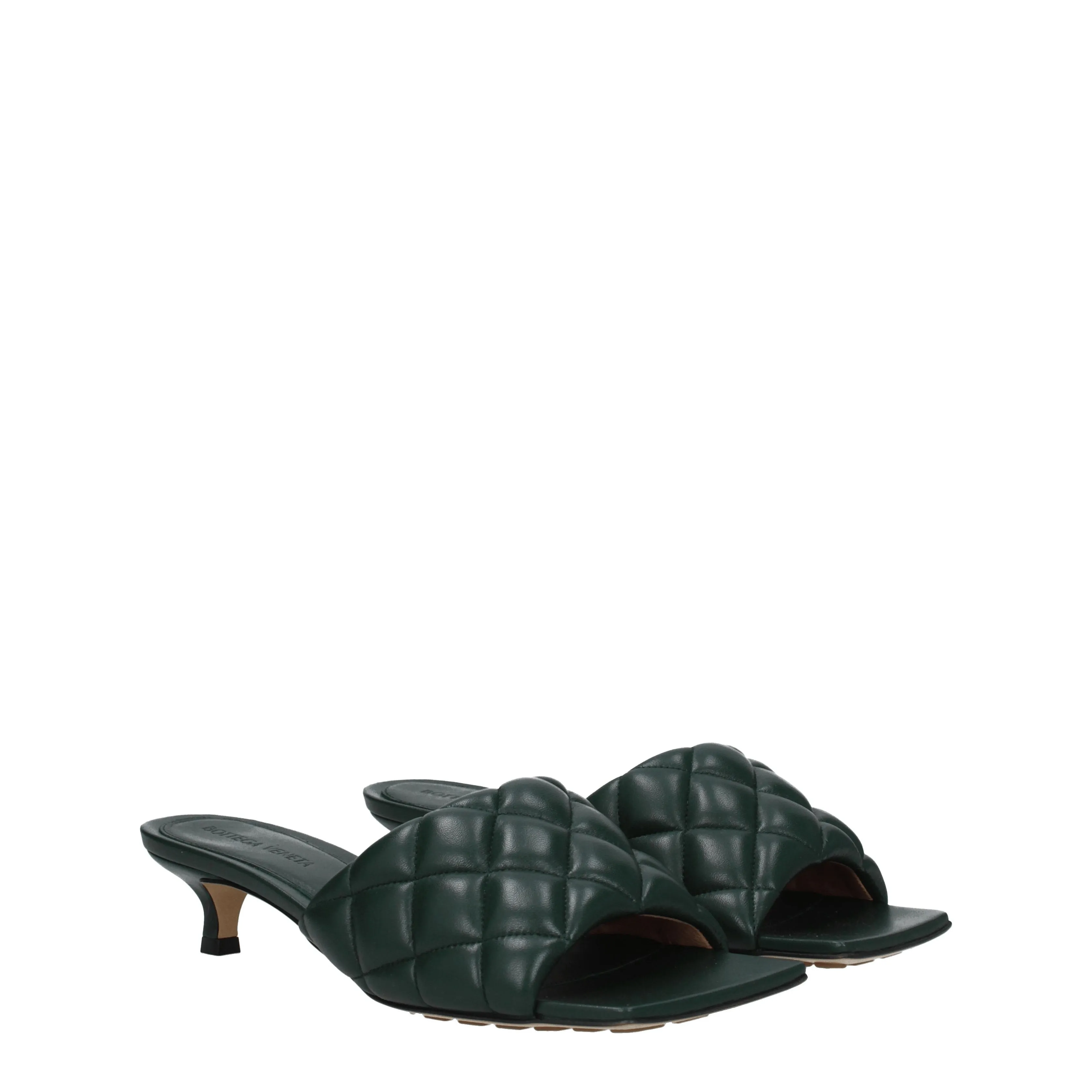 Bottega Veneta Ciabatte e Zoccoli Donna Pelle Verde/Verde Pino