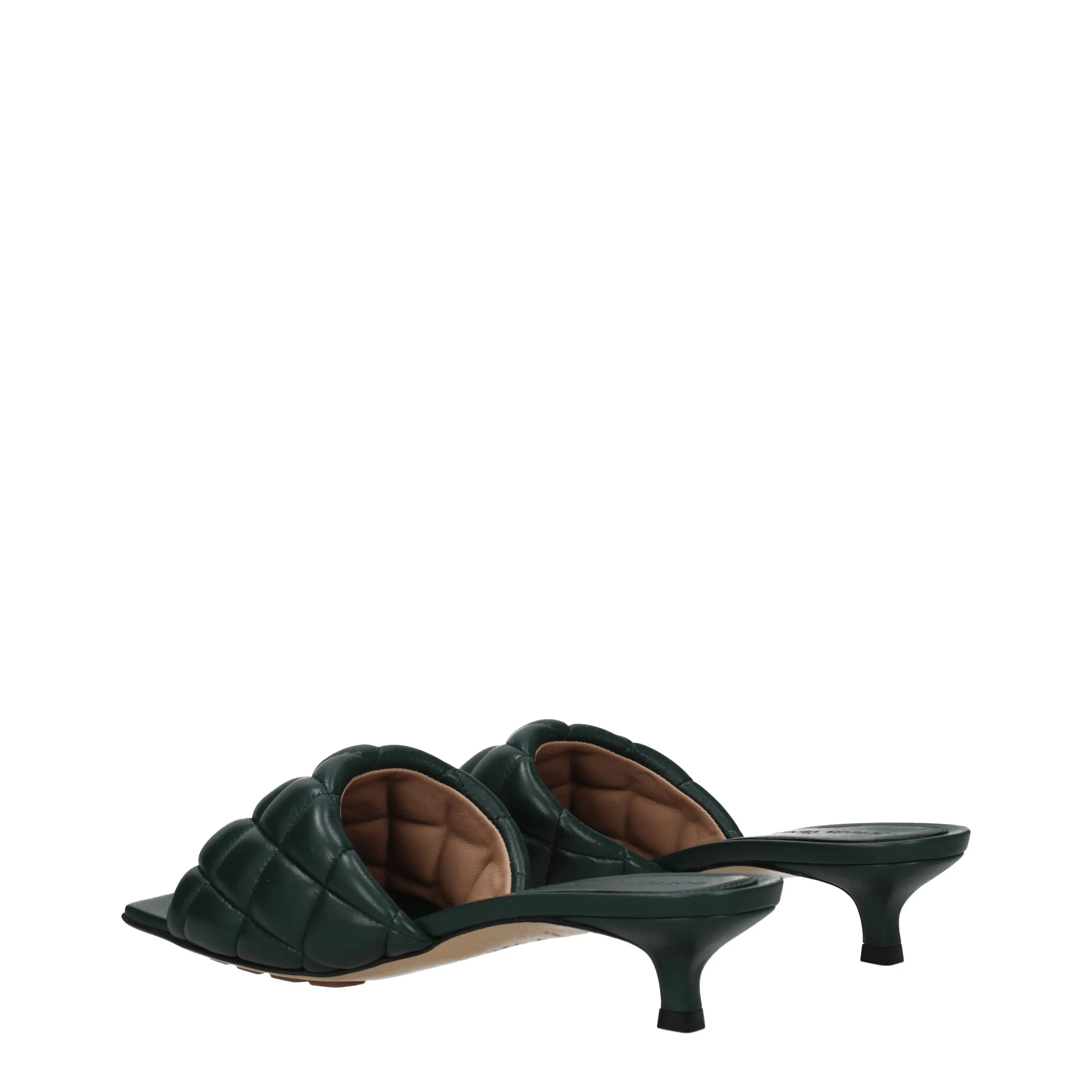 Bottega Veneta Ciabatte e Zoccoli Donna Pelle Verde/Verde Pino
