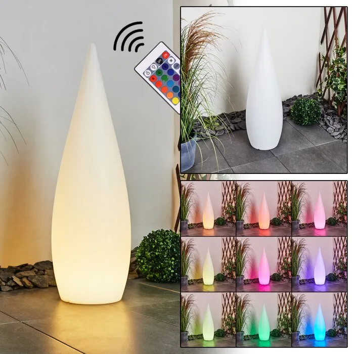 Bouilli Lampada da terra da esterno LED Bianco, 1-Luce, Telecomando, Cambia colore
