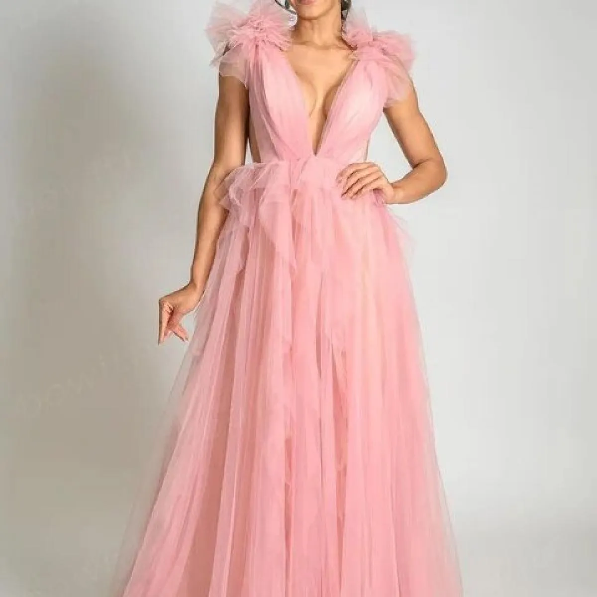 Bowith Blush Abiti da cerimonia formale Abiti da festa a linea Abito da sera lungo ed elegante da donna Vestido De Noche