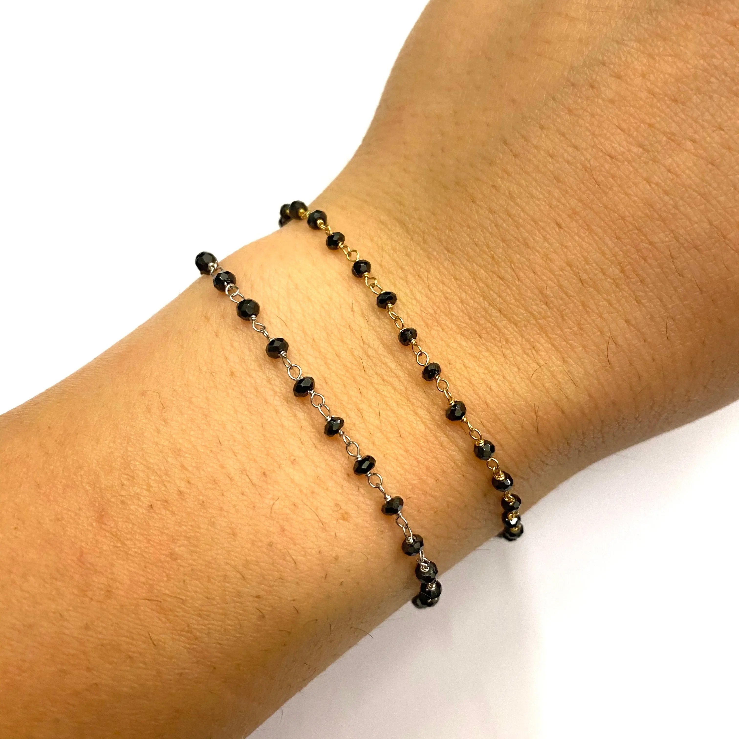 BRACCIALE ORO BIANCO E SPINELLI