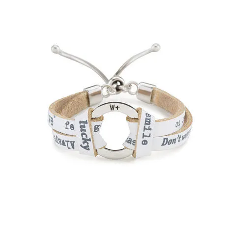  BRACCIALE WE POSITIVE CIRCLE  TRENDY COL. BIANCO