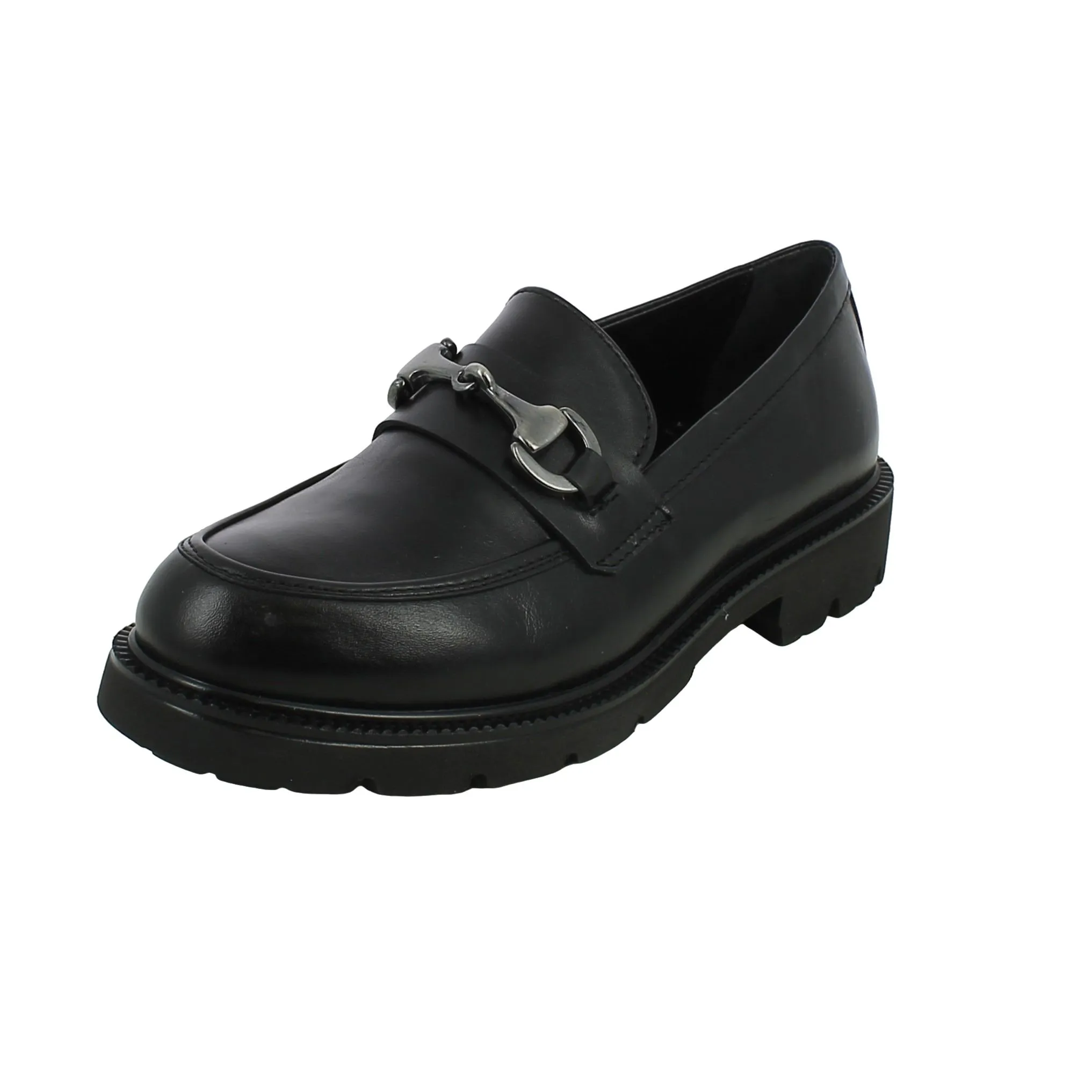 BRAND  Mocassino in Pelle Nero con Morsetto 