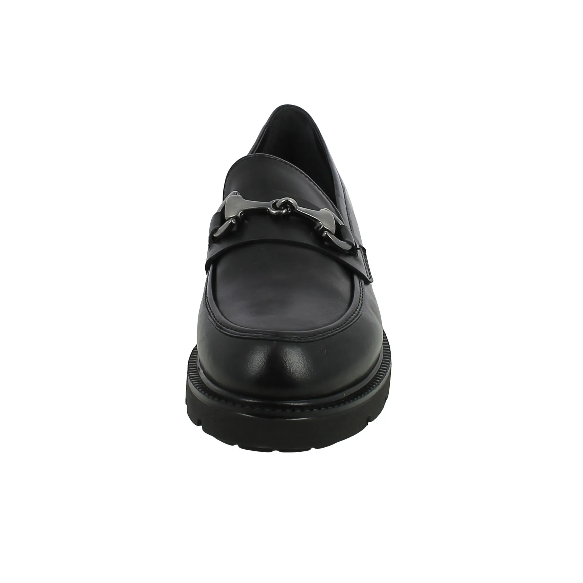 BRAND  Mocassino in Pelle Nero con Morsetto 