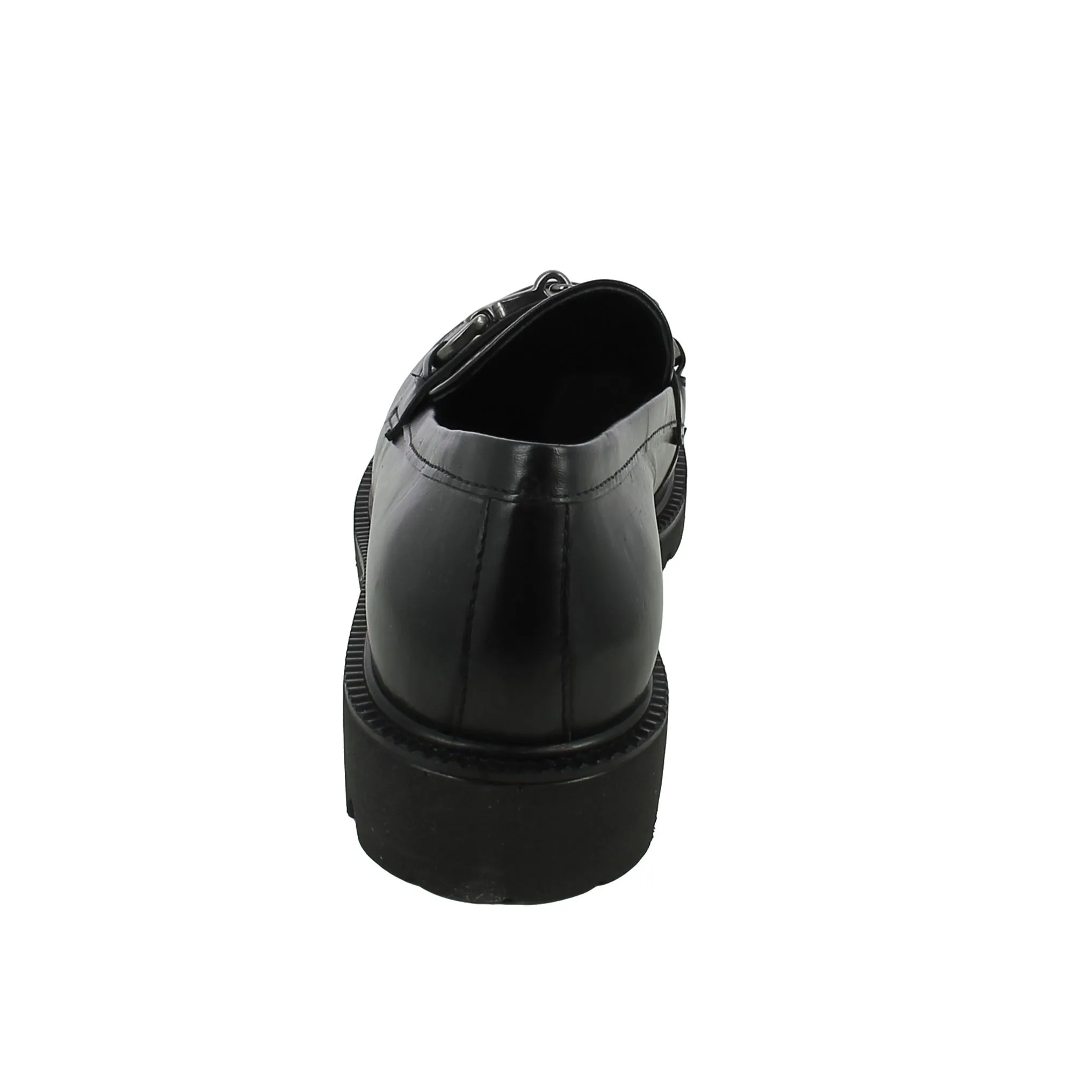 BRAND  Mocassino in Pelle Nero con Morsetto 