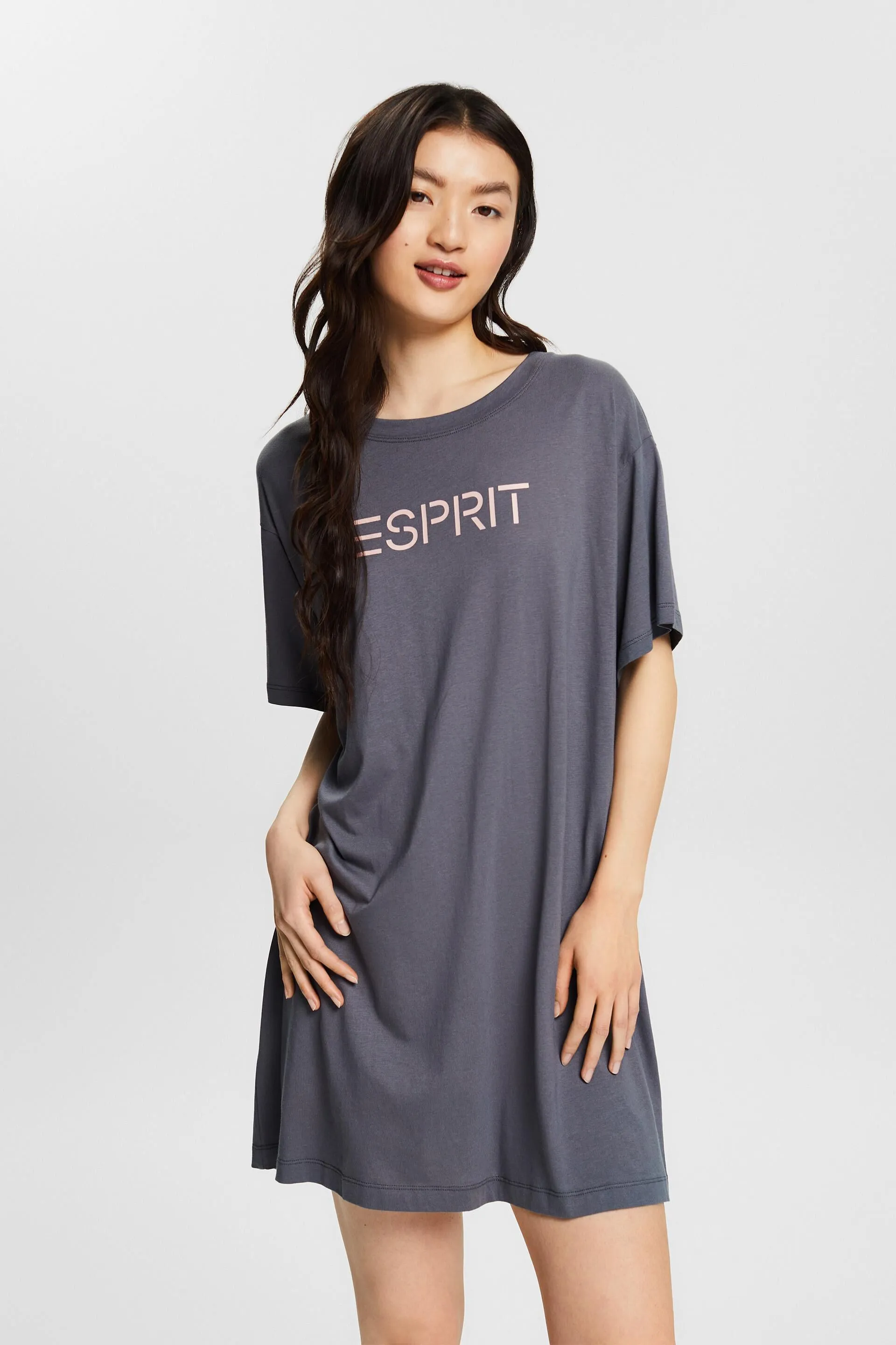 Camicia da notte in jersey con logo