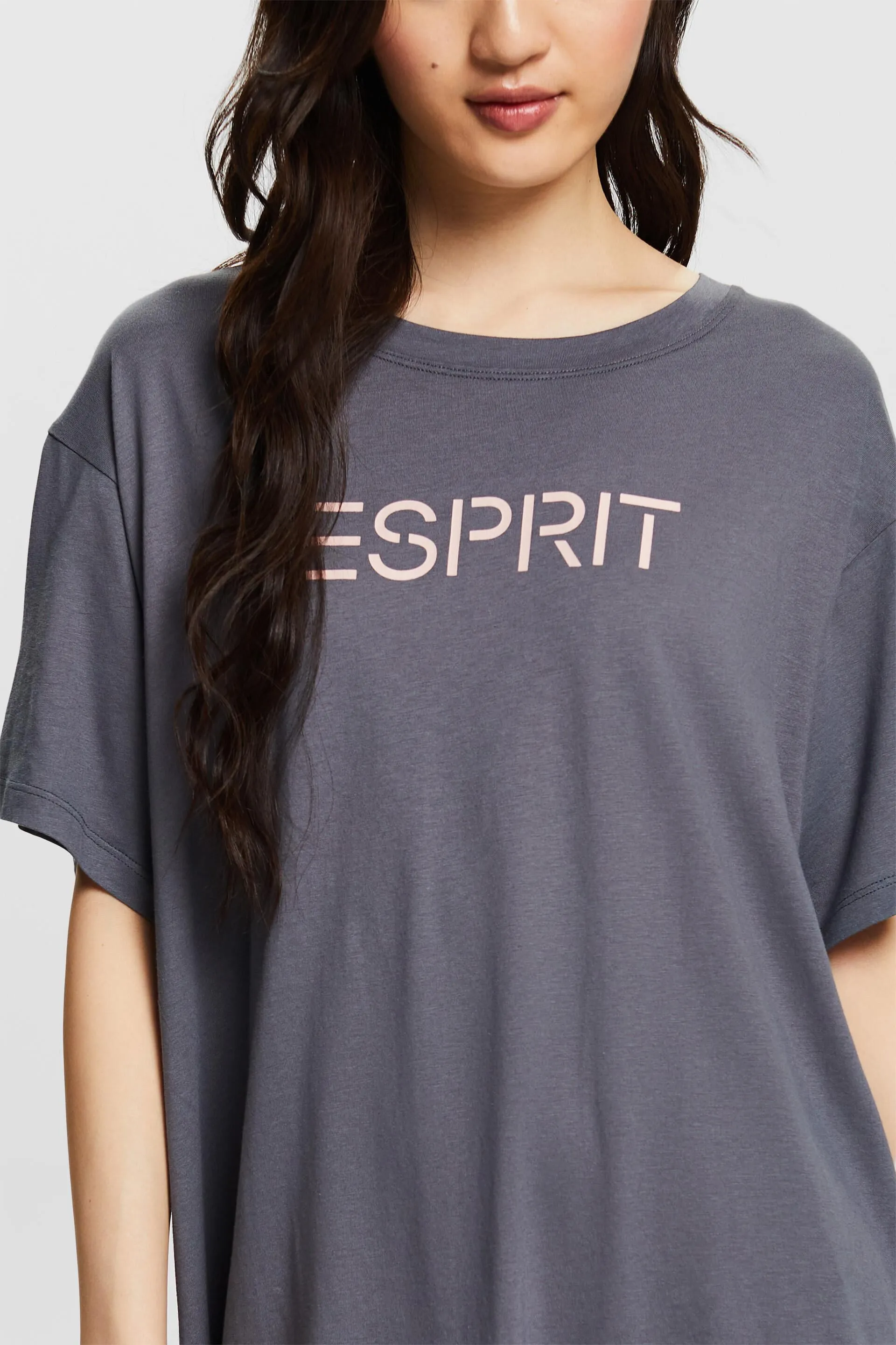 Camicia da notte in jersey con logo