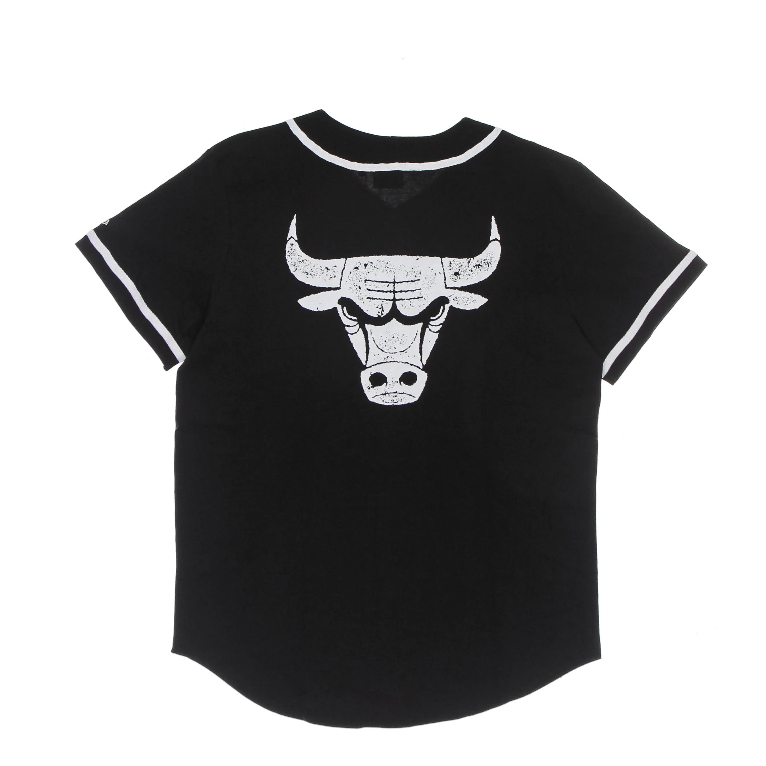 Casacca Bottoni Uomo Nba Distressed Logo Button Up Tee Chibul Black