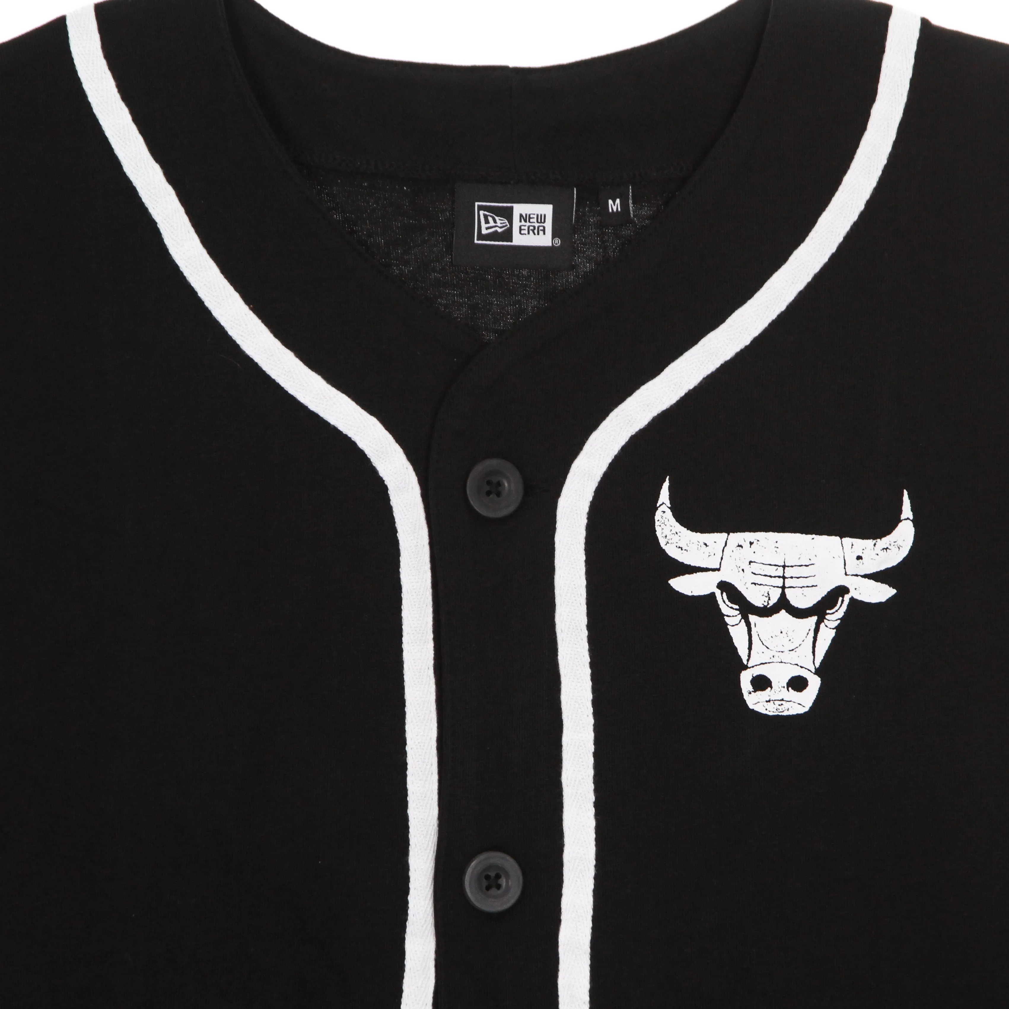 Casacca Bottoni Uomo Nba Distressed Logo Button Up Tee Chibul Black