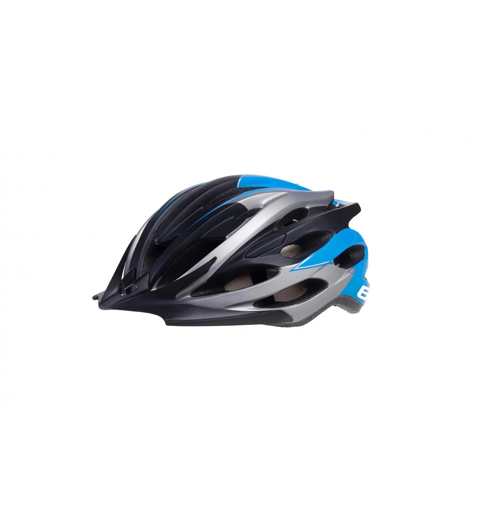 CASCO B-RACE IN-MOLD NERO/AZZURRO M 54/58