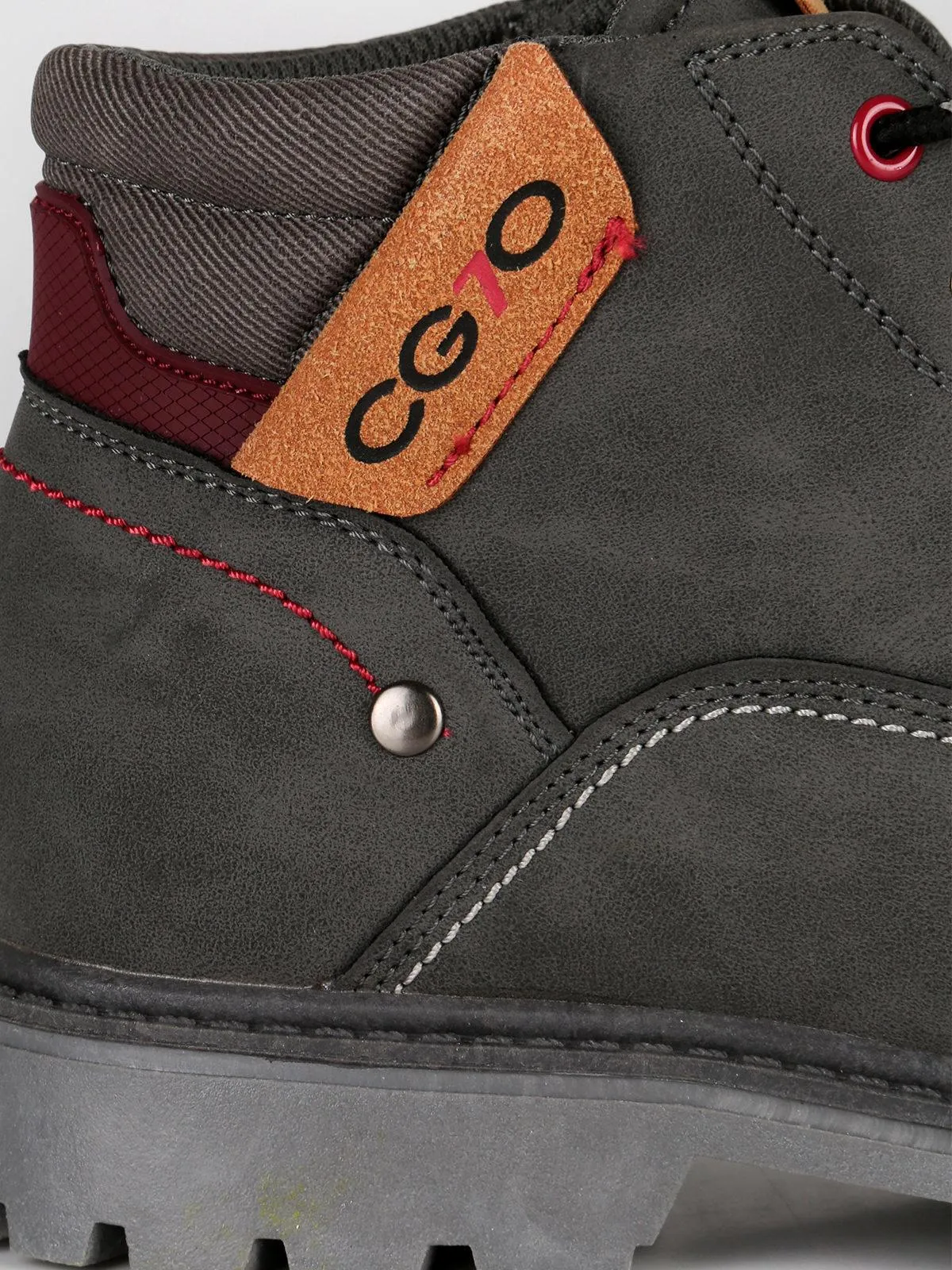 Cg7o Bottes en éco-cuir grises