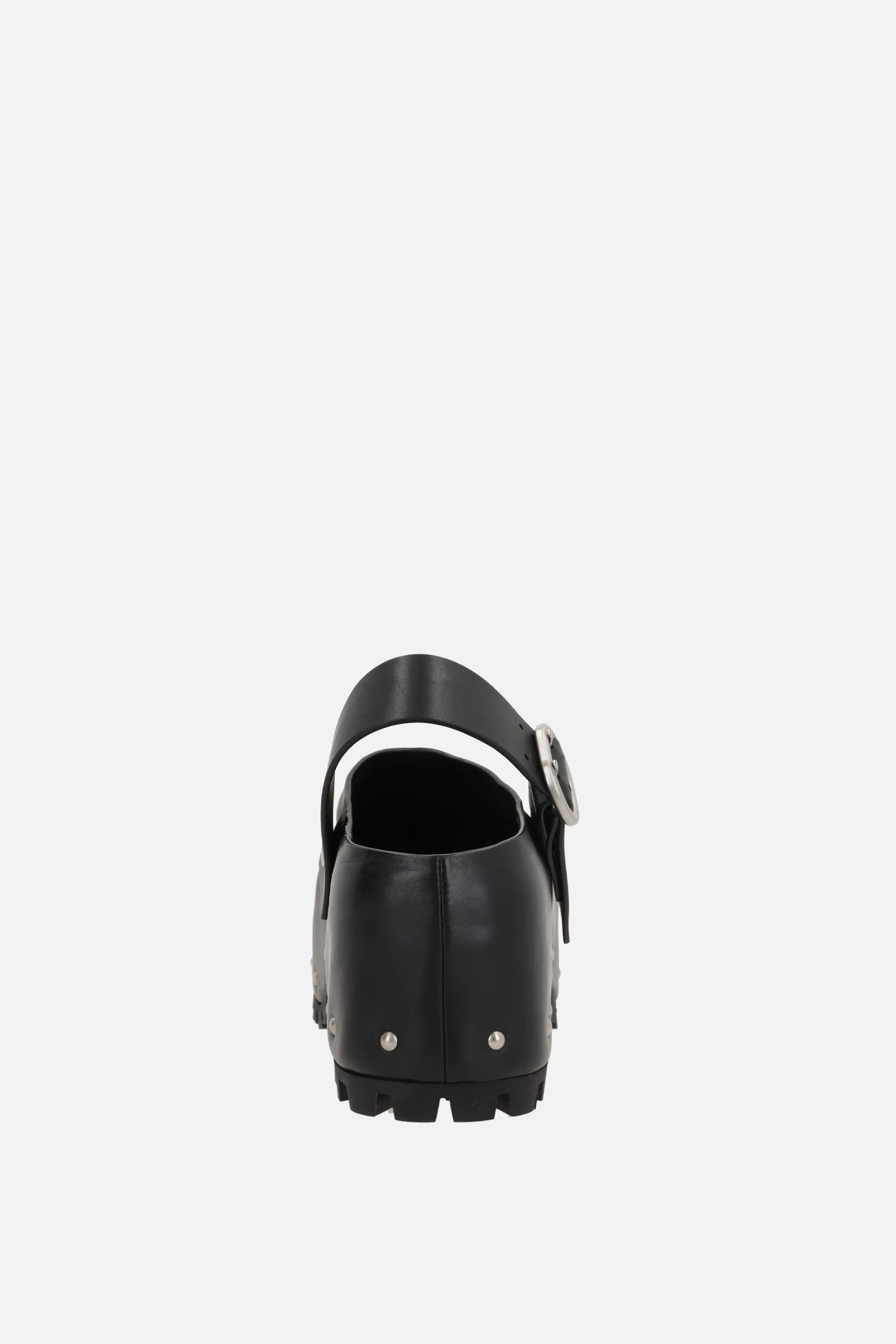  clog in pelle liscia con borchie  