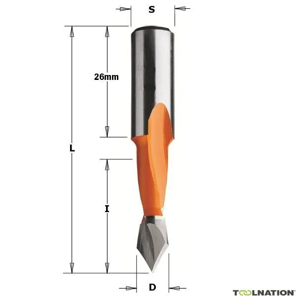 CMT 313.050.41 Punta per tasselli extra fine mikrograin Xtreme 5mm, gambo 10x26 destro