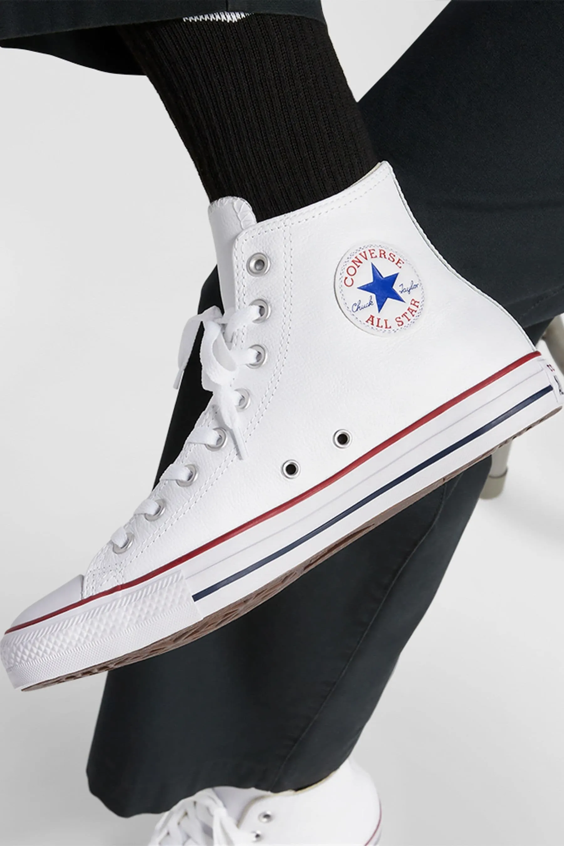 Converse - Scarpe da ginnastica alte in pelle