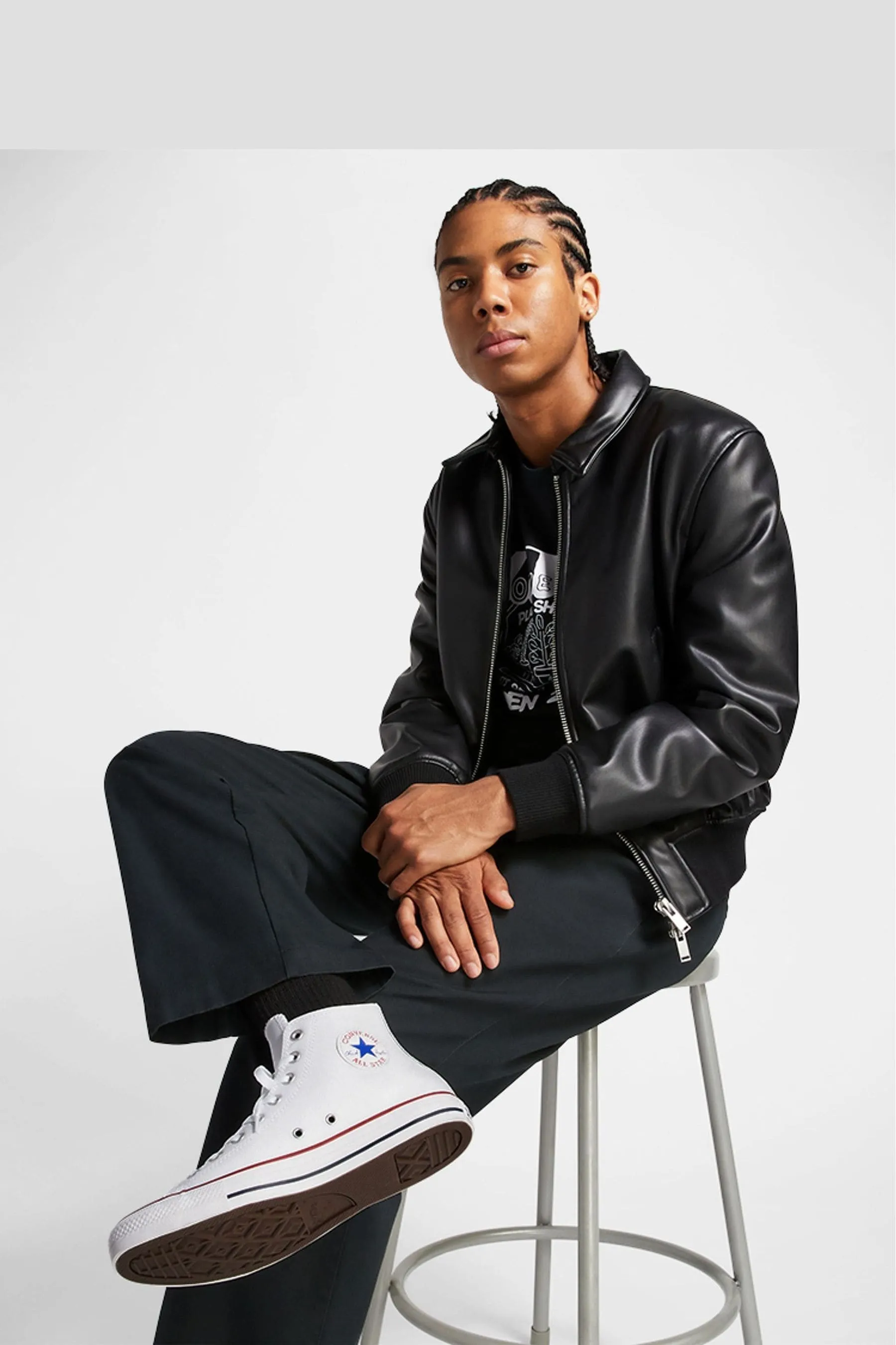 Converse - Scarpe da ginnastica alte in pelle
