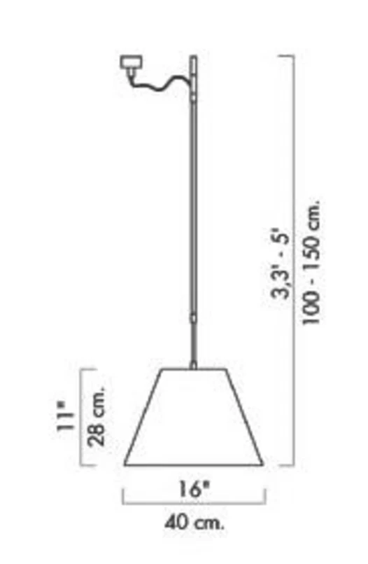Costanza Lampada a Sospensione Liquorice Black - Luceplan | Acquista online