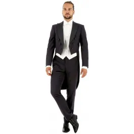 Costume con gonna in lana vergine Henk ter Horst 2 pezzi nero