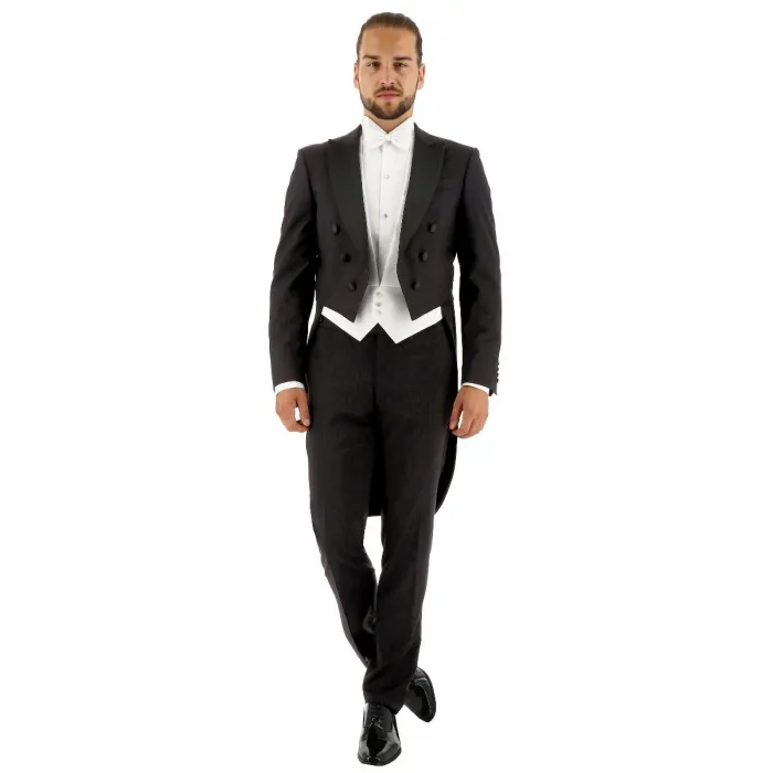 Costume con gonna in lana vergine Henk ter Horst 2 pezzi nero