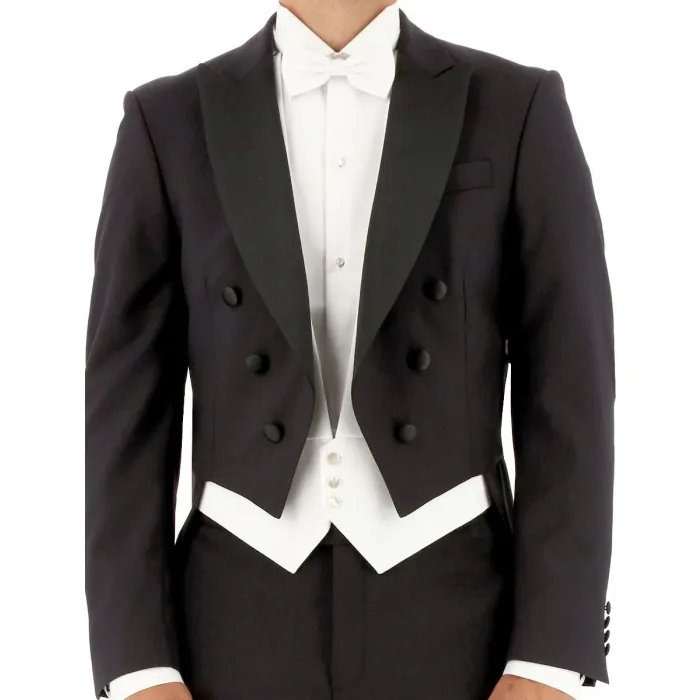 Costume con gonna in lana vergine Henk ter Horst 2 pezzi nero