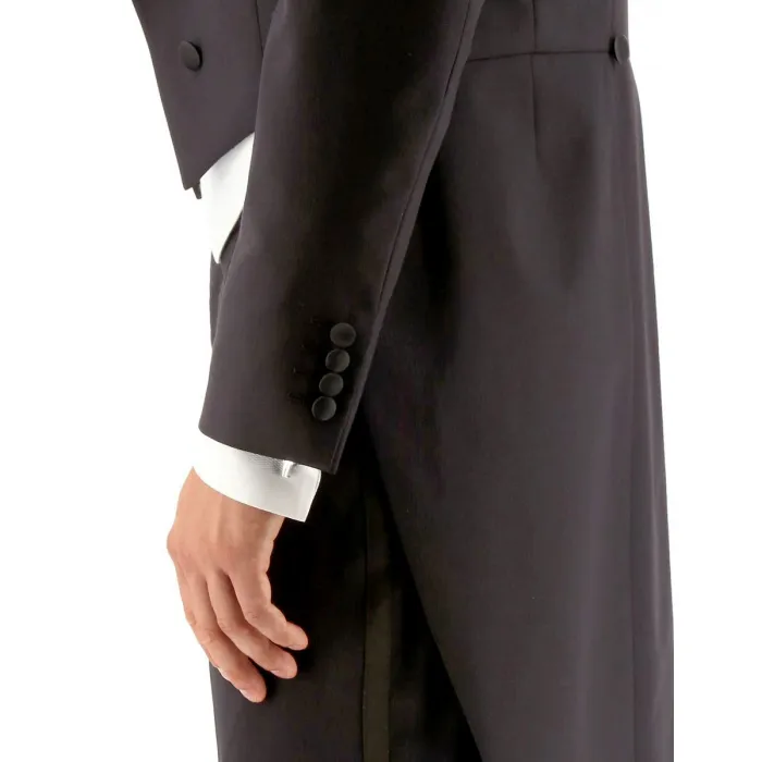 Costume con gonna in lana vergine Henk ter Horst 2 pezzi nero