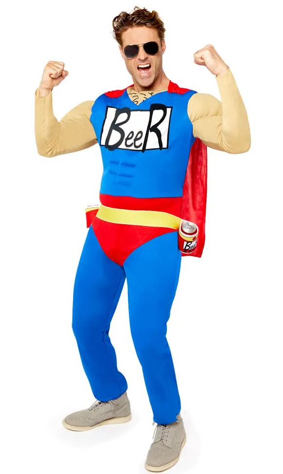 Costume uomo Beer Man Supereroe