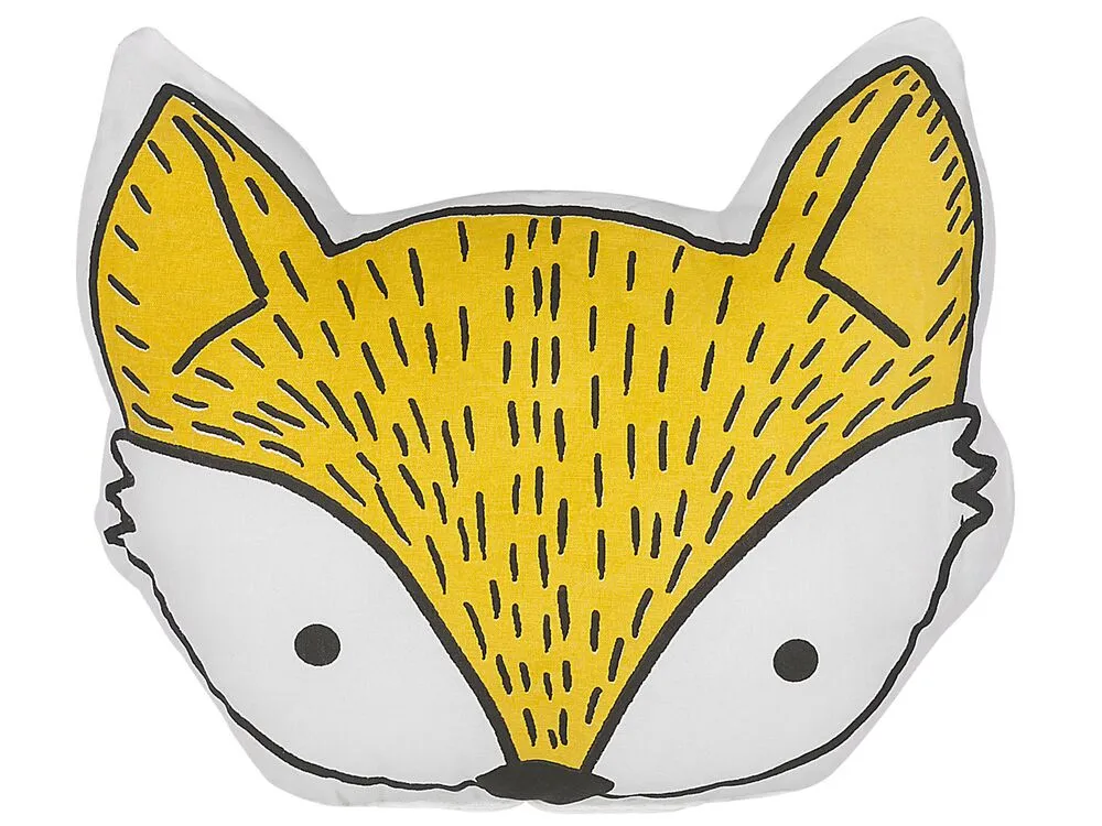 Cotton Kids Cushion Fox 50 x 40 cm Yellow VADODARA