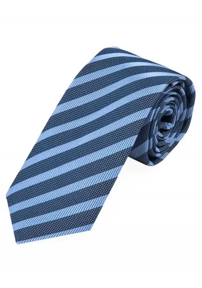 Cravatta lunga Business Struttura Decor Stripe Ice Blue Navy Blue